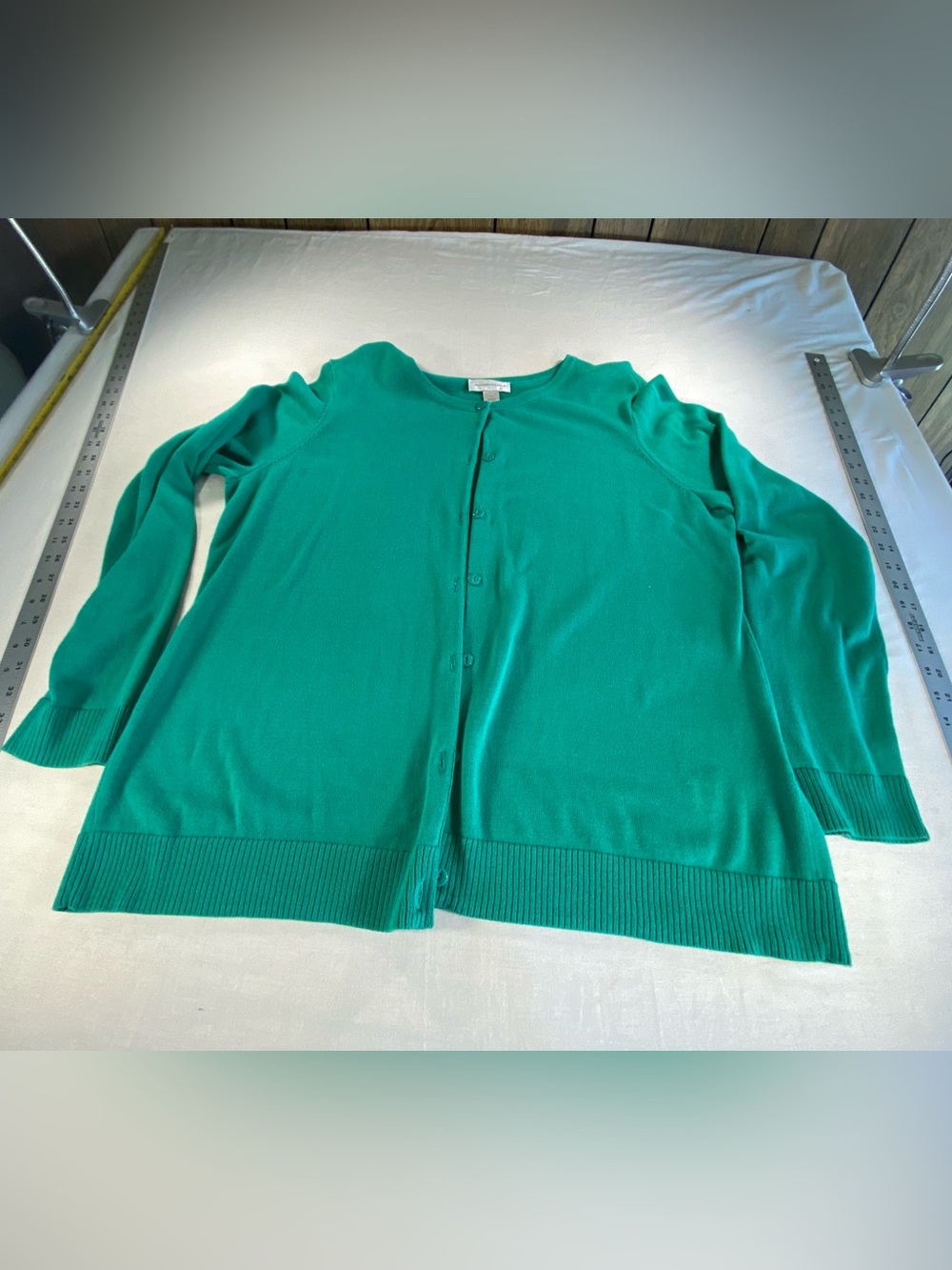 Christopher & Banks Ladies XL Crew Neck Button Front Cardigan Sweater Jacket